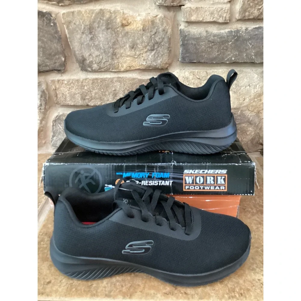Skechers Daxtin Mens Size 9 Work Black Ultra Flex 3.0 Sneakers Memory Foam New